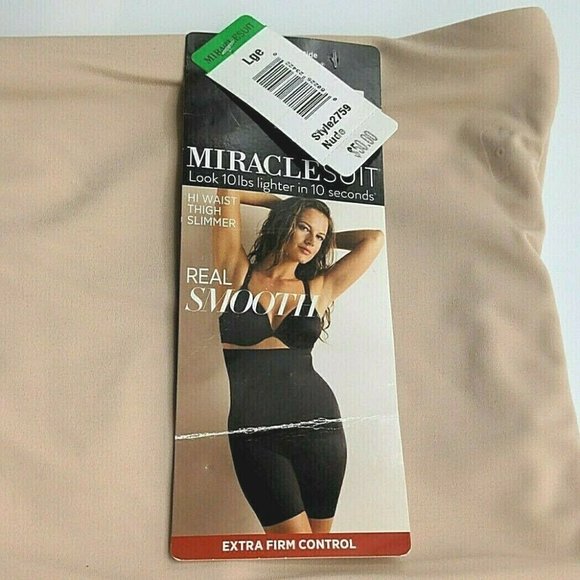 Miraclesuit Womens High Waist Thigh Slimmer Extra Firm Control Size Large NEW - Picture 3 of 7